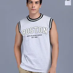 KAY DEE Men Pack of 2 Typography Printed Round Neck Cotton Slim Fit T-shirts-image-96