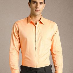 Louis Philippe Slim Fit Textured Long Sleeves Pure Cotton Formal Shirt-picture-1