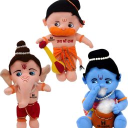 Bal Hanuman, Krishna & Ganesh Plush Toy for Kids - 25 cm-image-32