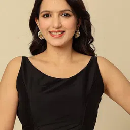 KASYA Round Neck Sleeveless Saree Blouse-picture-30