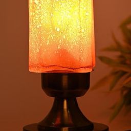 SOMIL Pink Printed Glass Cylindrical Shaped Table Lamp-image-93