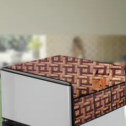 The Furnishing Tree Coffee Brown Printed Refrigerator Cover-image-85