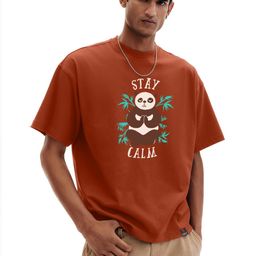 TOGS & TERRE Men Graphic Printed Round Neck Cotton Oversized T-shirt-picture-32