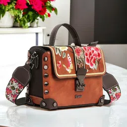 Exotic Floral Embellished Sling Bag-33