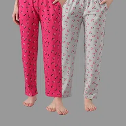 Women Pack Of 2 Relaxed-Fit Casual Wear Lounge Pants/Pyjama-image-91