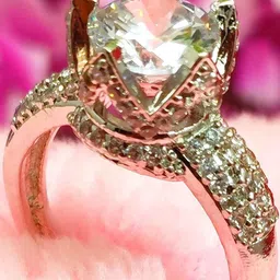 DIVYANSHI COLLECTION Silver Plated AD Studded Adjustable Ring image 3
