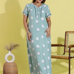 9shines Label Women Geometric Printed Maxi Nightdress-image-38