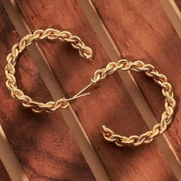SALTY Rollin Gold-Plated Hoop Earrings-66