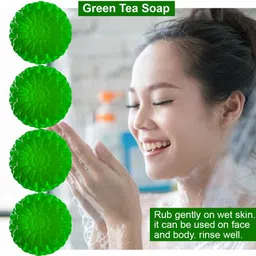 GROOVY Set Of 4 Green Tea Bathing Bar - 100 g Each-13