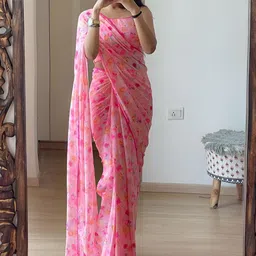 Moda Rapido Floral Printed Pure Georgette Ready to Wear Saree-24