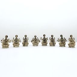 Exotic India Gold-Toned 8 Pieces Religious Idol Showpiece-image-19