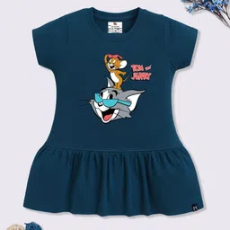 YK X Minute Mirth Girls Tom & Jerry Print Drop-Waist Dress-picture-40