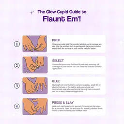 GLOW CUPID Set Of 24 Almond Shape Glossy Finish Reusable Press On Nails - Frosted-Glam image 2