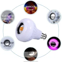 Hiccup New Quality Bluetooth Bulb Speaker Led Bulb With Bluetooth Speaker Bulb Light Bluetooth Control Smart Music Audio Bluetooth Speaker Smart Bulb image 3