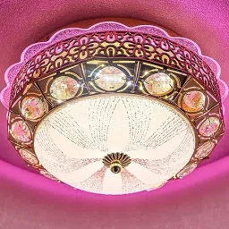 Crystal Ceiling Round Light and Modern LED Chandelier light 12 inch Chandelier Ceiling Lamp-3