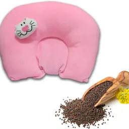 BABY SEED PILLOW, Pillow for Newborn Baby-Round Head Shaping Pillow, 0-12 Months Mustard Seeds Animals Baby Pillow Pack of 1-image-10