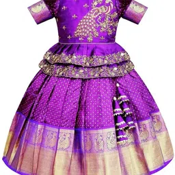 Wommaniya Impex Girls Embroidered Ready to Wear Lehenga &-picture-12