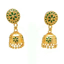Balaji Gold Geometric Jhumkas Earrings-image-43