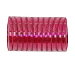 Guddan Set of 48 Strawberry Glossy Metal Bangles image 3