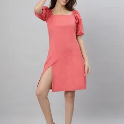 HERE&NOW Square Neck Sheath Dress-picture-16