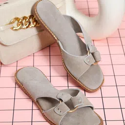 STEPT6 Women Metal Ring Detail Open Toe Flats-picture-11