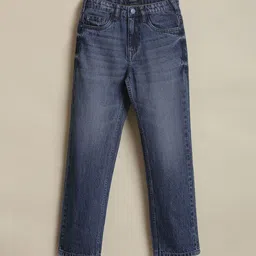 Allen Solly Junior Boys Regular Fit Mid-Rise Light Fade Cotton Jeans-picture-10
