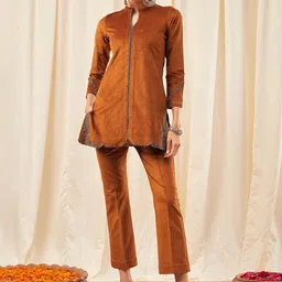 STADO Mandarin Collared Tunic & Trouser Co-ord Set image 1