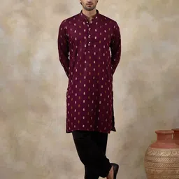 Satwaa Men Ethnic Motifs Thread Work Kurta-picture-47