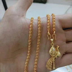 goticreation Women Gold-Plated Chain with Pendant-16