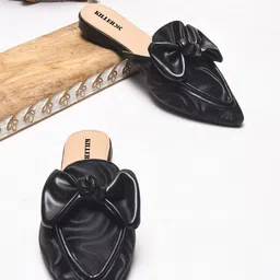 Killer Women Embellished Ethnic Mules with Bows Flats-image-14