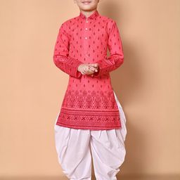 HUMAN CHOICE Kids-Boys Cotton Blend Kurta Sets-image-74