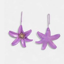 SOHI Silver-Plated Floral Shaped Stones Studded Drop Earrings-picture-45