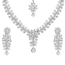 Atasi International Silver Plated American Diamond Studded Jewellery Set-image-30