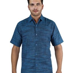JASHNA Premium Self Design Spread Collar Casual Shirt-picture-3
