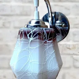 Somil Premium Designer Glass Wall / Night Lamp Elegant & Stylish Dcor Accent for Modern Interiors, color- Brown, White, Size:- 22.5 X 26 X 30 CM-image-51