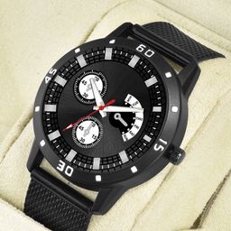 CSAMON Men Patterned Dial & Wrap Around Straps Analogue Watch Black Aeviyo Safar belts-image-90