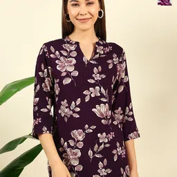 THE FAB FACTORY Women Pack of 2 Floral Printed V-Neck Top-picture-37