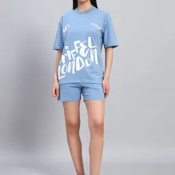 GRIFFEL Printed Oversized Pure Cotton Co-Ords-image-97