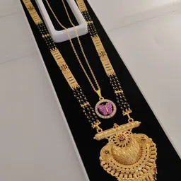 V.K.PAYAL.JEWELLERY Women Gold Plated Artificial Beads Mangalsutra-picture-11