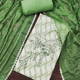 HERE&NOW Abstract Embroidered Beads & Stones Modal Cotton Unstitched Dress Material-image-32