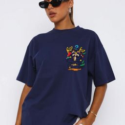 RAYACLOSET Women Typography Printed T-shirt-image-57