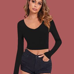 Dream Beauty Fashion V-Neck Fitted Crop Top-picture-44