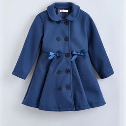 Hopscotch Bow Applique Long Coat-picture-41
