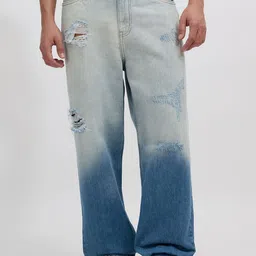 Espanshe Men Relaxed Fit Mid-Rise Mildly Distressed Heavy Fade Jeans-image-67