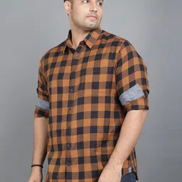 NEON CHILLIE Men Buffalo Checks Opaque Checked Casual Shirt-image-81