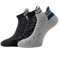 Aeropostale Men Pack Of 3 Printed Half Cushion Ankle-Length Socks-image-59