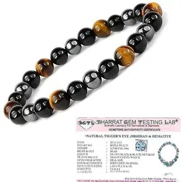 VIBESLE Unisex Onyx Beads Elasticated Bracelet-image-3