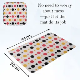 Aura 6-Pcs Red & Yellow Printed Table Placemats image 2