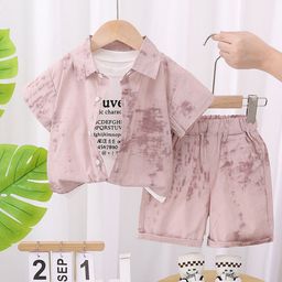 StyleCast x Revolte Boys Dyed T-shirt and Shirt with Shorts-image-87