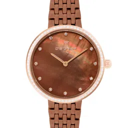 D'SIGNER Women Mother of Pearl Round Dial & Stainless Steel Analogue Watch 852RGBRNM.9L-picture-42